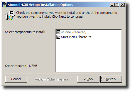 Accept stunnel installation options
