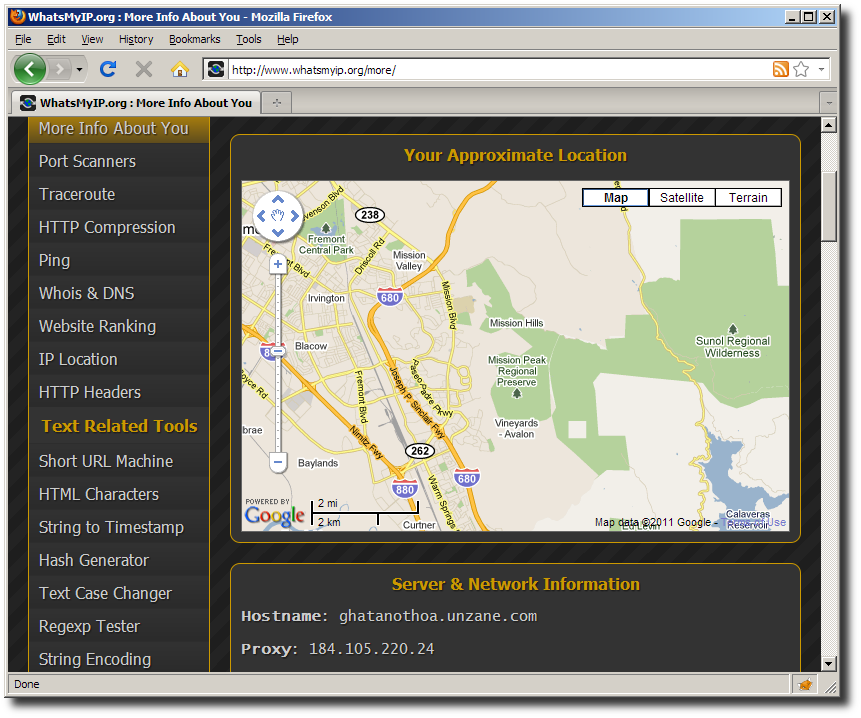 Unzane in the wilderness north of San Jose, California